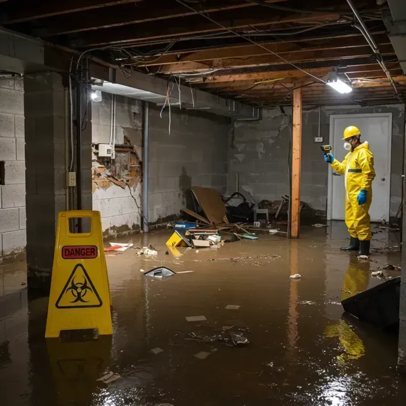 Flooded Basement Electrical Hazard in Belton, TX Property